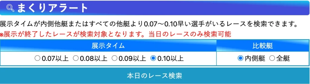 ボートレース日和展示タイム