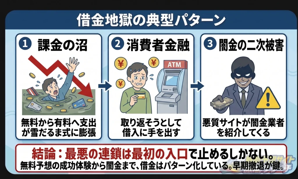 競艇予想サイトで借金地獄に陥る典型的な5つのパターン
