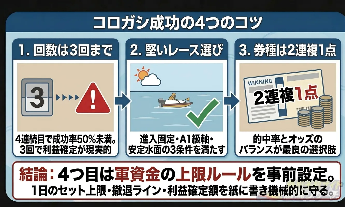 コロガシ成功の4つのコツ