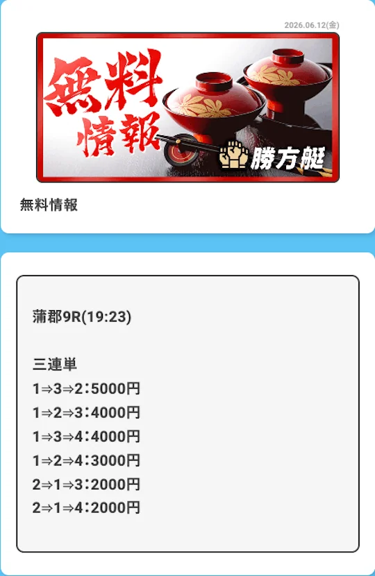 6月12日蒲郡9R