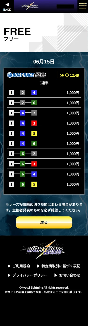 6月15日児島5R