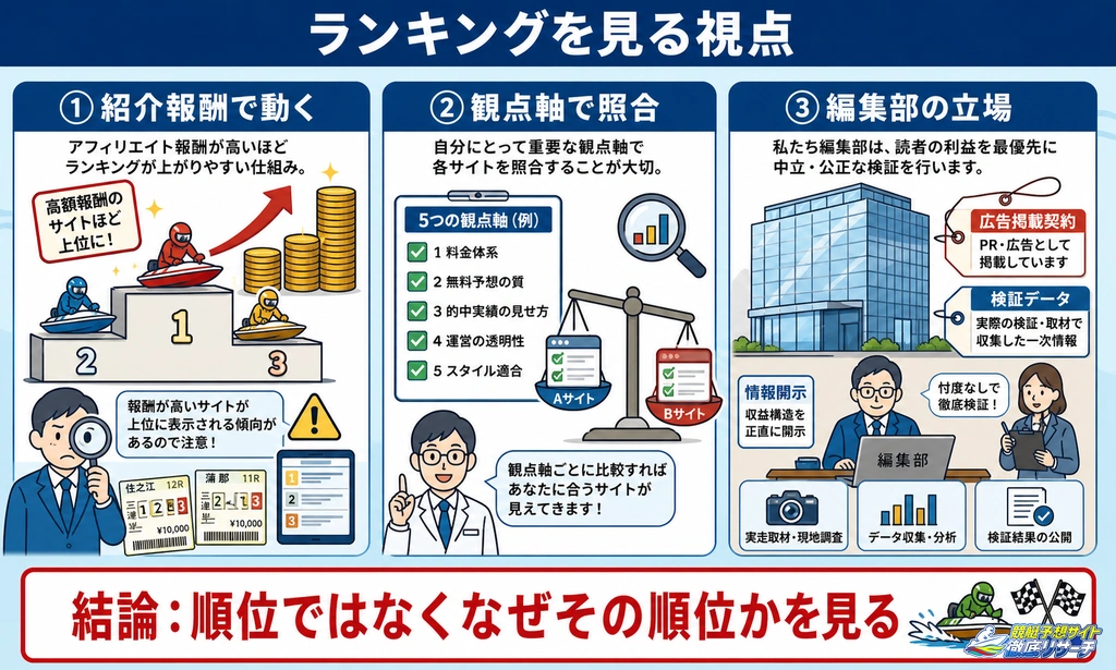 比較サイトやランキングの順位がバラバラな理由